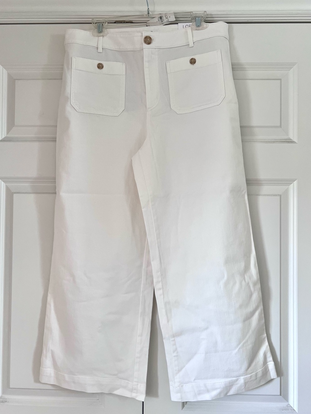NWT Loft White Wide Leg Jeans